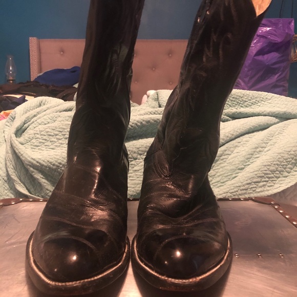 Eel skin boots size 13 EE beautiful skin. - Picture 5 of 6